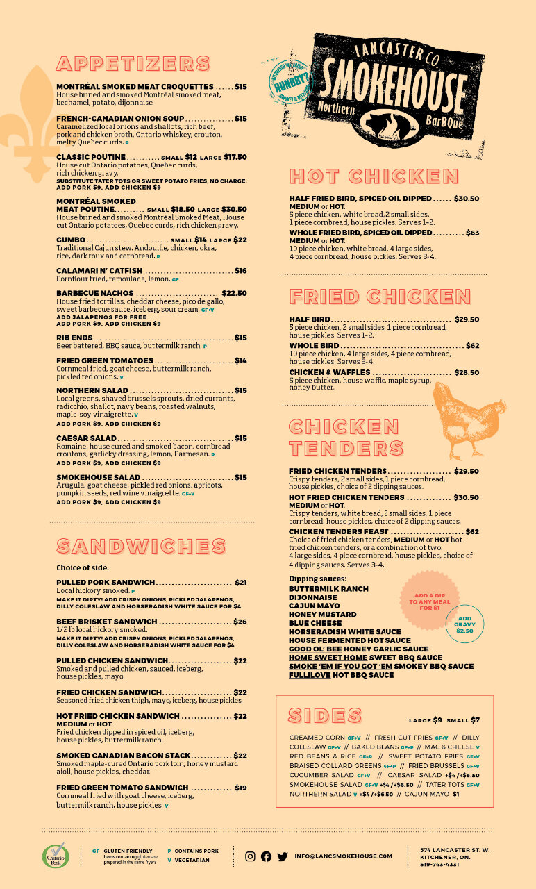 Curbside Menu
